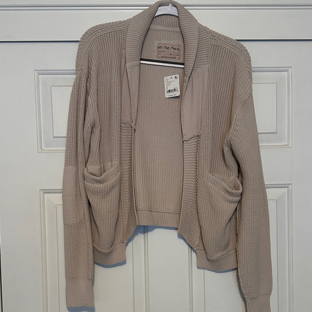 Free People Beige Cardigan